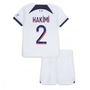 Maillot de foot Paris Saint-Germain Achraf Hakimi #2 Extérieur enfant 2023-24 Manches Courte (+ pantalon court)
